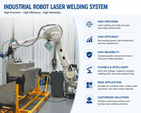 Équipement de soudage laser industriel, robot de soudage automatique à 6 axes pour pièces en tôle sur mesure avec positionneur rotatif