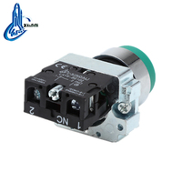 Interrupteurs à bouton-poussoir marins momentanés en métal LAY5-BL31 verts NO pour ascenseur, 10A 220V, protection IP45