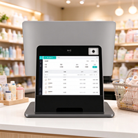 Terminal POS Layar Ganda 15.6 10.1 Inci Sentuh Kapasitif Android RK3568 CPU Kamera Monokuler Scanner USB3.0 RJ45 VGA Wi Fi 6