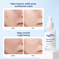 Sérum à la mucine d'escargot OEM, sérum pour le visage bio vegan éclaircissant, sérum à l'acide kojique, vitamine B5, acide salicylique pour éliminer l'acné et les pores