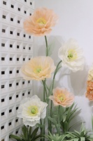 Fleur géante artificielle de pavot en organza faite à la main, couleur personnalisée pour mariage, vitrine, événement, aménagement paysager, Saint-Valentin, Pâques