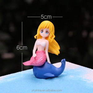 Denizkızı 2 3D bebek aksiyon figürü çocuklar hediye oyuncak minyatür Pvc el sanatları teraryum mikro bahçe süs figürler kek masaüstü dekor - Product Image 2
