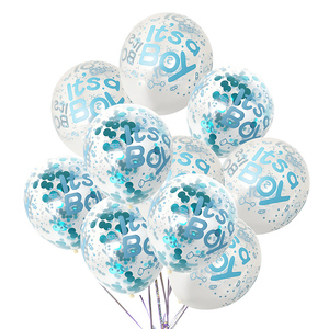 12inch bé bóng bay tắm của nó một cậu bé nó là một cô gái bóng bay cao su Giới tính tiết lộ Helium Ballon sinh nhật đảng trang trí - Product Image 6