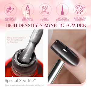 Vernis à ongles magnétique en <span class=keywords><strong>gel</strong></span> œil de chat <span class=keywords><strong>noir</strong></span> 15 ml, style punk, art des ongles, manucure, vernis semi-permanent pour les ongles d'hiver - Product Image 3
