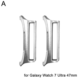 1 par de adaptadores para Samsung <span class=keywords><strong>Galaxy</strong></span> <span class=keywords><strong>Watch</strong></span> 7 Ultra 47mm, conector de correa de reloj de acero inoxidable con acabado metálico, accesorios para reloj - Product Image 4
