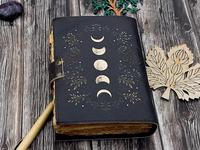Journal intime en cuir Vintage fait à la main fournitures de sorcellerie Antique cahier Wiccan Journal croissant de lune carnet de croquis A5 A3 A6 tailles