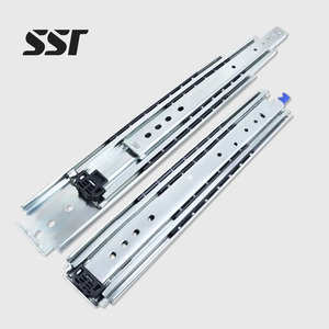 Glissières de tiroir industrielles robustes en acier inoxydable de 76 pouces de large, épaissies, à trois sections, pour cuisine et chambre modernes - Product Image 1