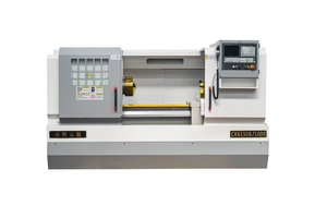 เครื่องกลึงเตียงแบนแนวนอน <span class=keywords><strong>CNC</strong></span> Ck6150 * 1000พร้อมระบบควบคุม GSK แกนหมุนเดี่ยว - Product Image 3