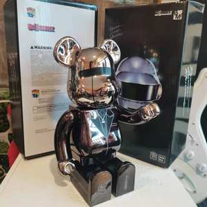 ตุ๊กตาหมีพังก์ <span class=keywords><strong>Bearbrick</strong></span> 400% แบบขายส่ง ตัวต่อพลาสติก หมีโหด ตัวละครเคลือบเงา สำหรับใช้ในบ้าน - Product Image 4