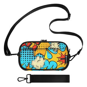 Sacs bandoulière transparents en PVC personnalisés avec imprimé graffiti, portables 3-en-1, légers en polyester avec fermeture éclair - Product Image 1
