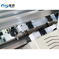 Machine à tricoter plate entièrement automatisée MaxZing 2+2 têtes à double système pour chaussettes, pulls, bonnets et gants