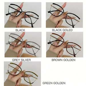 Gafas Ópticas Fotocromáticas Cuadradas de Metal con Logotipo Personalizado 2025, Monturas de Gafas Anti Luz Azul Vintage para Mujer - Product Image 5