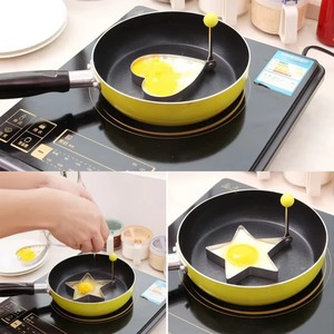 5Pcs Stainless Steel Egg Rings <b>Mold</b> with Handle, Round Non-Stick Omelette Pancake Shaper, Kitchen Cooking Tools - Product Image 3