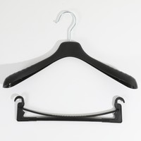 Cintres de costume en plastique de luxe avec logo personnalisé Cintres à vêtements noirs antidérapants et cintres blancs pour sac de costume pour garde-robe