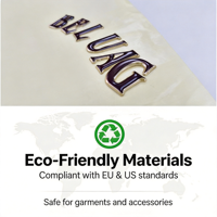 Étiquettes personnalisées durables en TPU pour presse à chaud, autocollants 3D en métal gaufré, accessoires vestimentaires, sacs et chaussures écologiques de marque T&K, sans pli.
