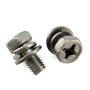 Cường Độ Cao Ô Tô Thép Không Gỉ Hex Head Sems Vít Với <span class=keywords><strong>Captive</strong></span> Flat Máy Giặt - Product Image 2