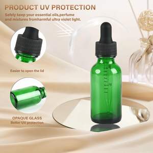 Botella de Vidrio con Gotero de 30 ml, 60 ml, 120 ml, Transparente, Azul, Verde, Estilo Europeo, de 1 onza, 2 onzas, 4 onzas - Product Image 4