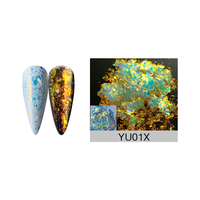 Haute qualité caméléon flocons couleur changement Chrome paillettes pour Nail Art feuille flocons en gros
