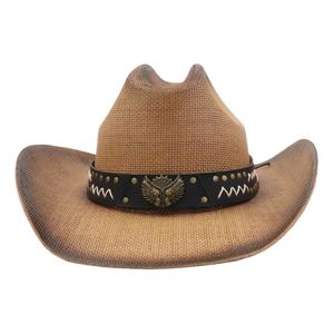 Sombrero de Jazz de Estilo Étnico para Verano, para Hombre y Mujer, de Paja Resistente, con Protección Solar, para Pesca, Estilo Casual, Tipo Vaquero - Product Image 4
