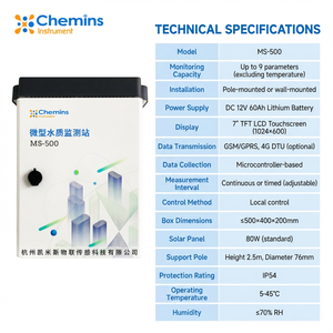 Sistema de Estación de Monitoreo de Calidad del Agua para Exteriores con Energía Solar, Panel de 80W, Batería de Litio de 60AH, 1 Año de Garantía para Análisis de Ríos y Lagos - Product Image 2
