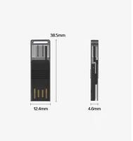 Lecteur de cartes OTG 2-en-1 Type C, installation externe facile, adaptateur double USB et USB C pour cartes TF et mémoire, lecteur de cartes mémoire intelligent