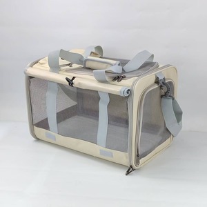 Nouveau sac de transport pliable pour animaux de compagnie - Sac à bandoulière chaud doublé en polaire pour chat et chien - Product Image 1