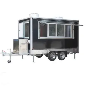 cheap new hot sell model inside mall mobile american refrigerated baker bbq snack hotdog pizza food and beverage cart trailer