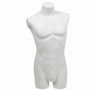 Maniquí de torso masculino blanco mate sin cabeza de <span class=keywords><strong>medio</strong></span> <span class=keywords><strong>cuerpo</strong></span> - Product Image 1