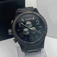 Montres à quartz pour hommes en acier inoxydable, étanches, multifonctionnelles, avec cadran à chiffres arabes, de luxe, 51 mm, vente en gros