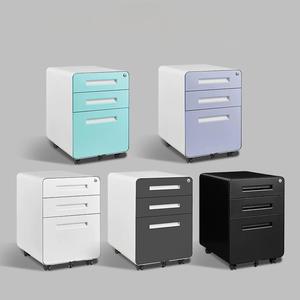 Высококачественный металлический мобильный шкаф для документов формата А4 с 3 выдвижными ящиками, вертикальный, стальной, горячая распродажа - Product Image 2