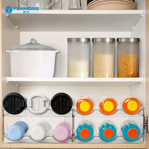 Estante de Almacenamiento de Plástico Transparente Ecológico, Apilable, para Botellas de Vino, Organizador de Botellas de Agua para Despensa y Refrigerador - Product Image 4