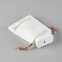 Sac à bijoux personnalisé avec logo, pochette en toile de coton, petit sac à cordon pour bijoux et montres, emballage cadeau