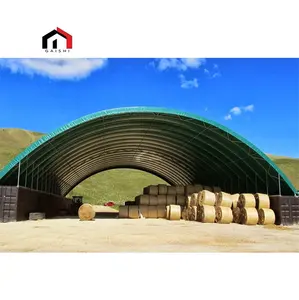 Cobertizos de metal prefabricados, estructura de taller de almacén, dosel retráctil portátil, cobertizo de ganado, tienda de almacenamiento