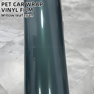 <span class=keywords><strong>Film</strong></span> d'emballage de voiture vert saule PET brillant métallisé vert frais feuille de changement de couleur de vinyle automatique - Product Image 1