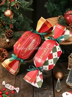 Boîtes cadeaux de Noël rigides personnalisées faites à la main, emballages en forme de bonbons, cadeaux souvenirs vides, petits cadeaux, laminage mat