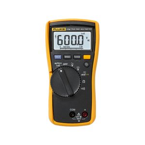 Multimètre True RMS 114, mesure de tension et de courant AC/DC 600V, outil d'électricien, alimentation alcaline, indicateur de batterie faible - Product Image 1