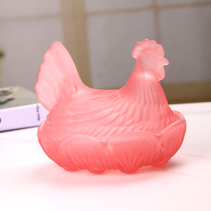 Workable <strong>Large</strong> Crystal Glass Multi-color Modern Minimalism 0.5-1L Capacity Chicken <strong>Storage</strong> <strong>Jar</strong> Candy <strong>Jar</strong> Hen Dried Fruit <strong>Jar</strong> - Product Image 3