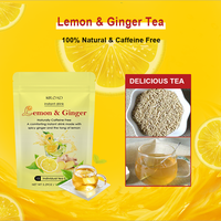 Thé au gingembre instantané avec miel, moringa, curcuma, corossol, citron et menthe - Sans sucre - Fraîchement préparé en sachet