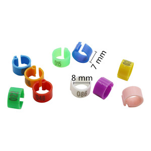 Anillas <span class=keywords><strong>para</strong></span> Patas de Palomas, 10 Colores, ID 8mm, N.º 001~100, Tipo Abierto, <span class=keywords><strong>para</strong></span> Palomas de Competición, Loros, Aves de Corral, Pollos, 100 Unidades - Product Image 2