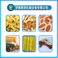 Ligne de production automatique d'extrudeuses de friandises pour animaux de compagnie à haute capacité, certifiée CE ISO, DSE65, équipement complet de transformation des friandises à mâcher pour chiens