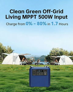 สถานีไฟฟ้าพกพา LiFePO4 300W 500W พร้อมแผงโซลาร์เซลล์ ตัวควบคุม MPPT คลื่นไซน์บริสุทธิ์ สำหรับรถยนต์ แคมป์ปิ้ง และใช้ในบ้าน - Product Image 6