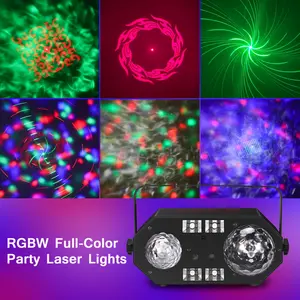 VALAVA 5 in1 Multi-effetto DJ Disco illuminazione Led specchio sfera UV stroboscopica luce Laser onda d'acqua per locali notturni
