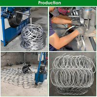 Système de filet de protection contre les chutes de pierres, maille circulaire passive en acier, flexible, directement de l'usine