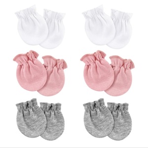 <span class=keywords><strong>Manoplas</strong></span> Transpirables Antiarañazos de Algodón de Una Sola Capa para Bebés de 0 a <span class=keywords><strong>1</strong></span> <span class=keywords><strong>Año</strong></span>, Color Sólido con Puño Elástico para Uso Diario - Product Image 3