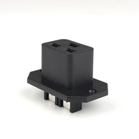 Connecteur IEC 16A 20A 250V à montage sur panneau frontal, borne à 1 sortie, usage industriel, laiton, cuivre, nylon, 6,3 mm, CCC TUV CE KC SAA pour
