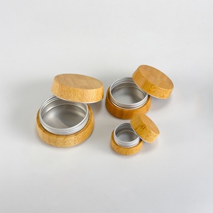 Tarro Cosmético de Aluminio y Bambú con Logotipo Personalizado para Crema Facial y Aceite Esencial, Capacidad de 15 ml - Product Image 1