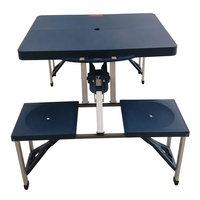 Table de pique-nique pliante en plastique en aluminium Valise de camping portable pour activités de plein air