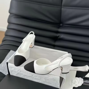 Chaussures de créateur en gros, mode, tailles 34-44, sandales pour femmes, chaussures pas chères, chaussures à bout en acier, sandales plates à bride arrière pour femmes - Product Image 1