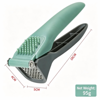 Presse-ail manuel en silicone avec lame en acier inoxydable, hachoir à ail portable, facile à nettoyer, outil de cuisine pour l'ail