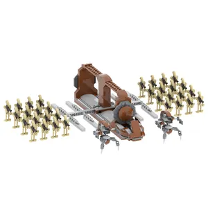 Conjunto de brinquedos criativos para Droideka, conjunto legal de 48 peças, transportador de tropas de batalha B1 com blocos de construção Droideka, ideal para guerra no espaço quente